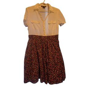 Jack By BB Dakota Half White Top Dress With Floral Print Skirt